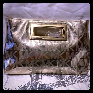 Gold Michael Kors Clutch